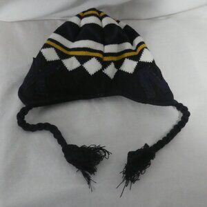 MEXX | 50-52 cm | Black and White Knitted Hat | Fleece Lined